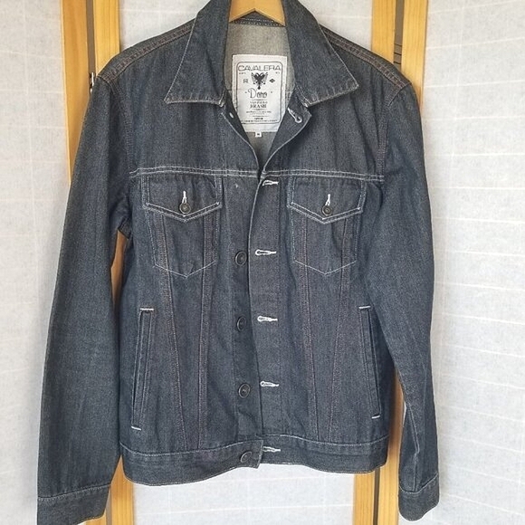 Dark Denim Brazilian Jean Jacket Trucker Style Men's Medium - Picture 1 of 13